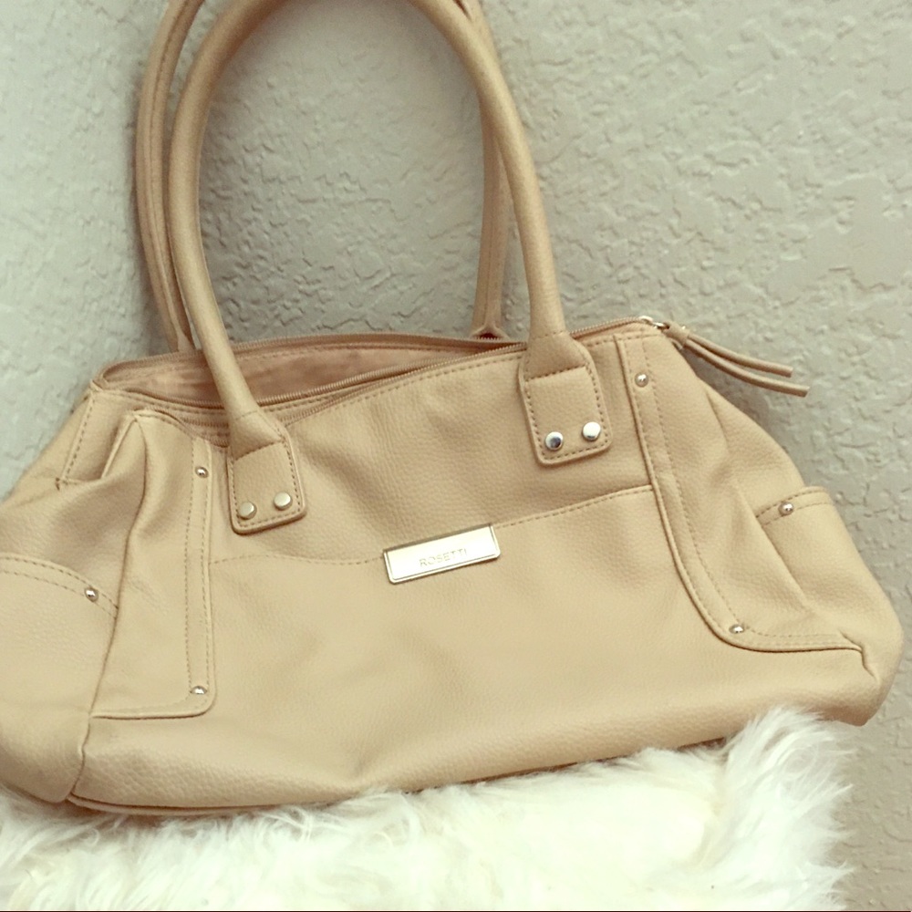Tan Rosetti Purse